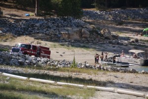 Cal Fire and Sheriff at the scene