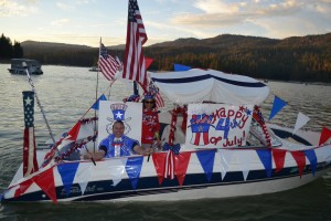 Winners! at Bass Lake 4th of July Boat Parade 2015 - courtesy of Miller's Landing
