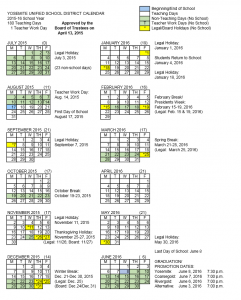 YUSD Calendar 2015-16