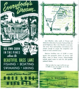Bass Lake Heights brochure - image courtesy of Lynette Balsamo Jordan