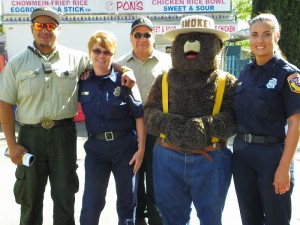 Mariposa County Fair Smokey Bear and friends - photo by Kellie Flanagan