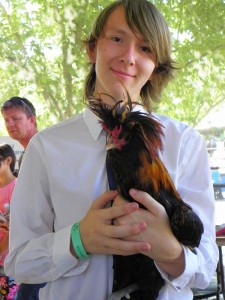 Mariposa County Fair a boy and his chicken - photo by Kellie Flanagan