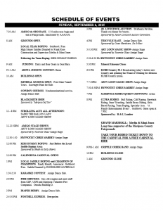 Mariposa County Fair events schedule page 3 2015