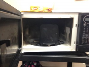 Nuked toaster oven inside microwave - YLP Community Church