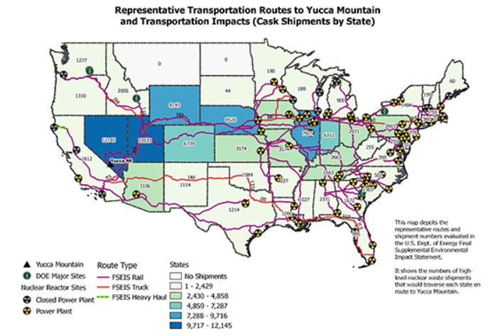 Transportation Routes to Yucca Mountain