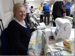 A Sierra Mountain Quilter at work - photo courtesy of Donna Baxter