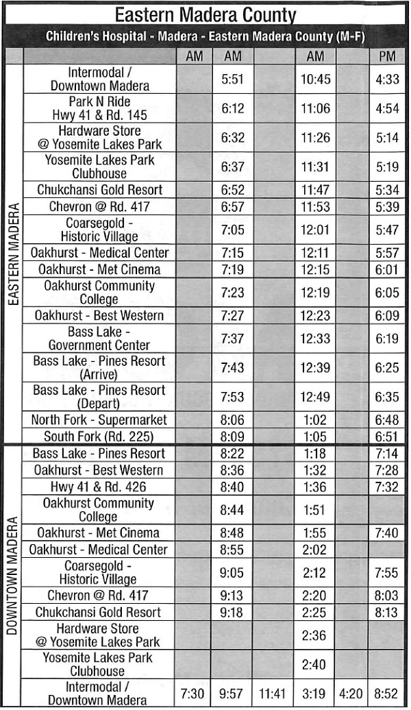 MCC Bus Schedule 3-1-16