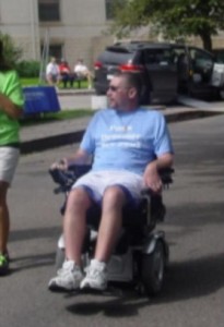 Dan Evert in his wheelchair