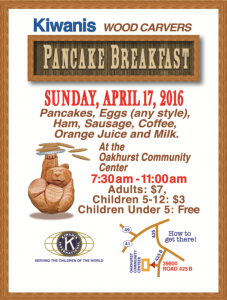Kiwanis Woodcarvers Pancake Break 2016