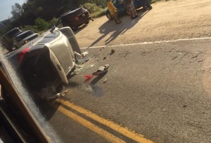 Nissan crash on Road 200 - photo by Holly Clark