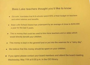 Bass Lake teachers want you to know