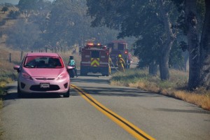 Car hit by retardant on Spring Fire - photo by Gina Clugston