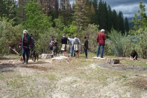 North Fork Scouts at Bass Lake tree planting - photo courtesy Dave Smith
