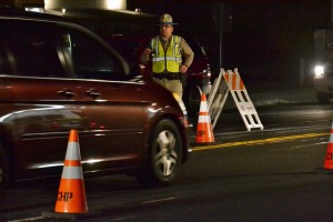 Officer Nick Cosentino at CHP CUI Checkpoint - photo by Gina Clugston