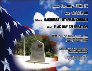 Oakhurst Lutheran Church Flag Day