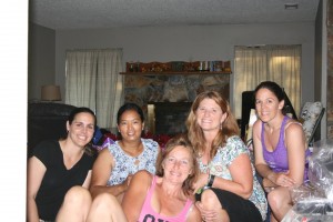 Women who wrap: Kim, Agnes, Kim, Shawnessy, Kelly
