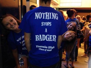 YHS last rally 2016 - badger shirts group back - Kellie Flanagan