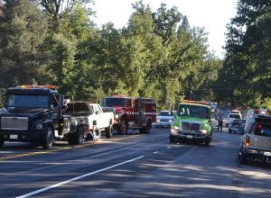 Crash scene on Highway 41 at Cavin Lane - photo by Gina Clugston