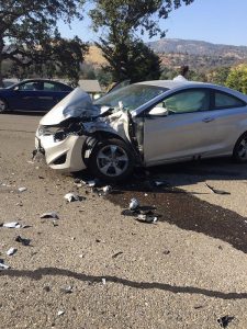 2013 Hyundai in Road 415 wreck - photo courtesy CHP