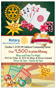 Rotary Bingo and Poker Fun Night