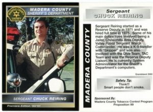 Chuck Reiring Trading Card - courtesy Madera Co. Sheriff