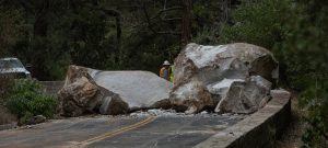 Rockfall in Yosemite on Highway 140/El Portal Oct. 31 2016 courtesy NPS