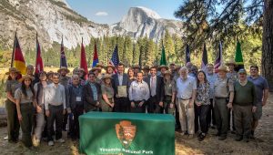 September 29, 2016: Yosemite National Park, California. Sister parks signing at Res #1.