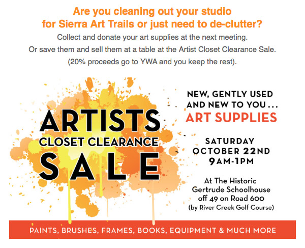 Artists Closet Clearance Sale