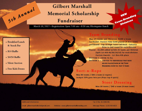 Gilbert Marshall Team Branding Scholarship Fundraiser