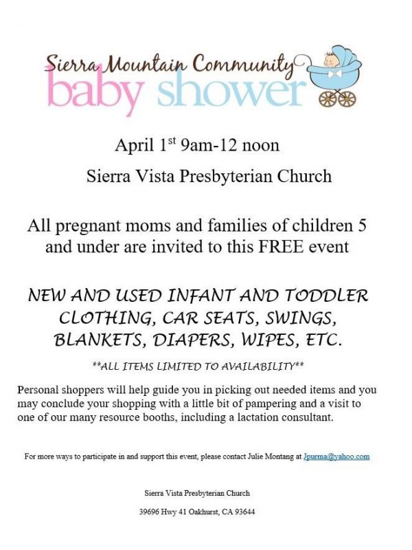 Sierra Mountain Community Baby Shower