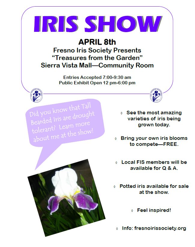 Free Fresno Iris Society Show At Sierra Vista Mall