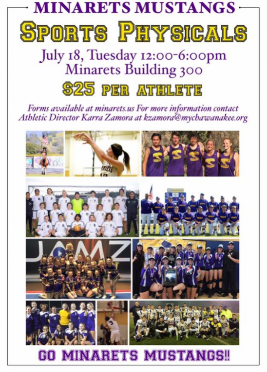 Minarets Mustangs Sports Physicals