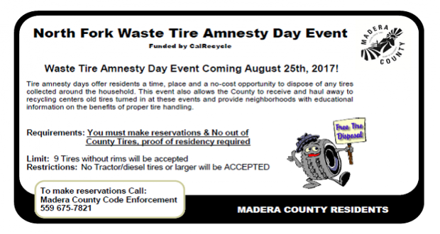 Waste Tire Amnesty Day - Free Tire Disposal (North Fork)