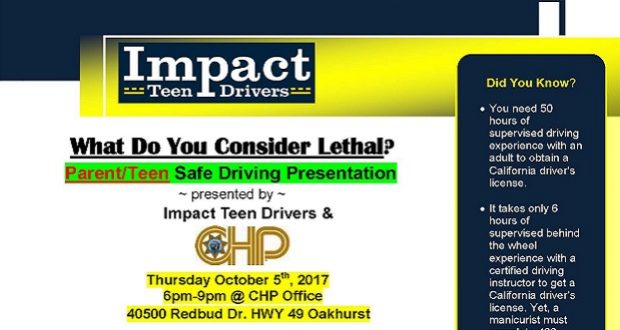 Parent/Teen Safe Driving Presentation By CHP