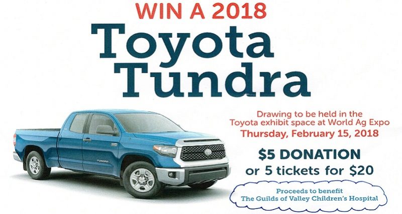 Toyota Truck Raffle For La Sierra Guild (Valley Children's)