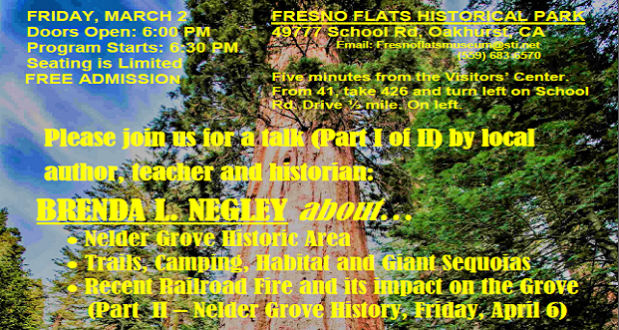 Fresno Flats Lecture Features Brenda Negley On Nelder Grove