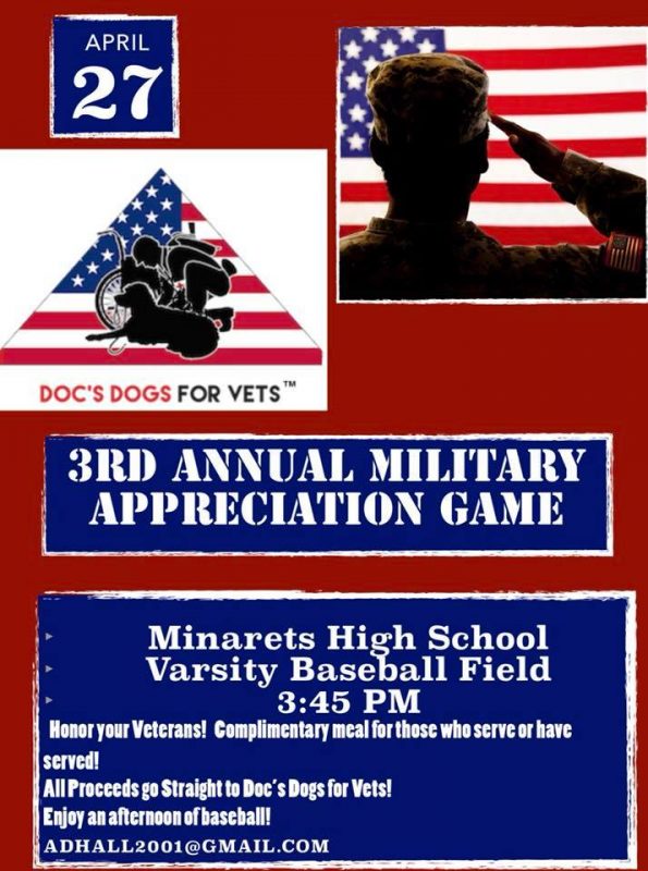 3rd Annual Minarets Military Appreciation Baseball Game