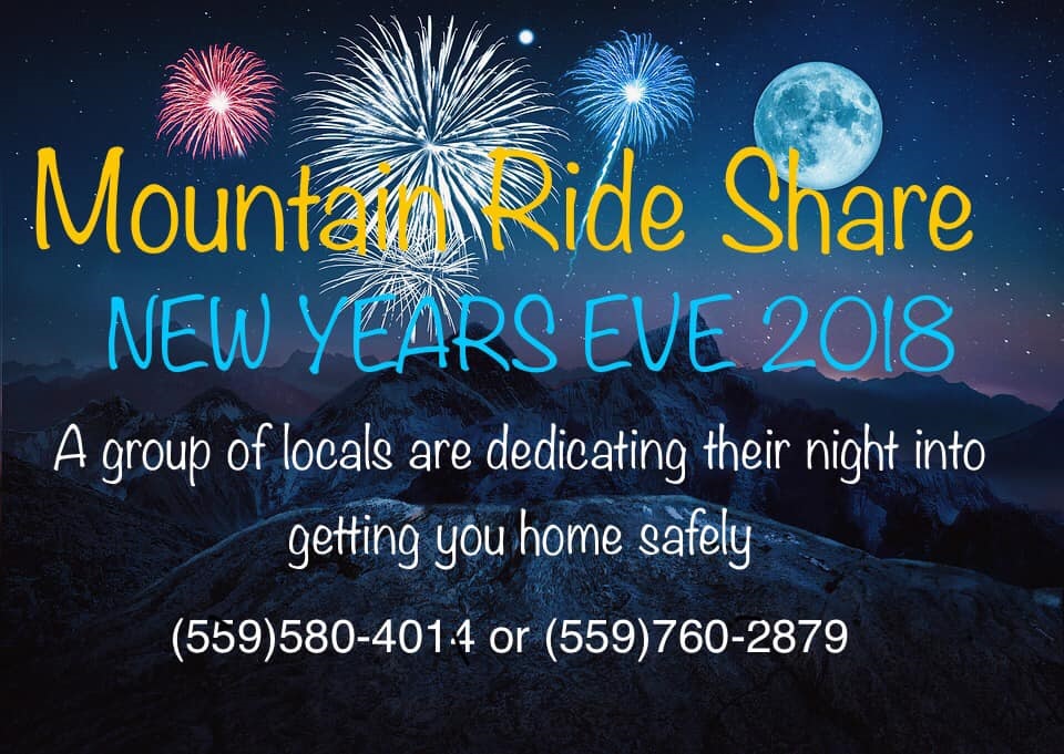 New Year's Eve 2018 Mountain Ride Share