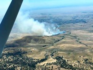 View of Hunter Fire from airplane.