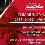 Community Fall Clutter Clearance Sales