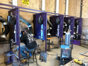 New welding booths for the school 