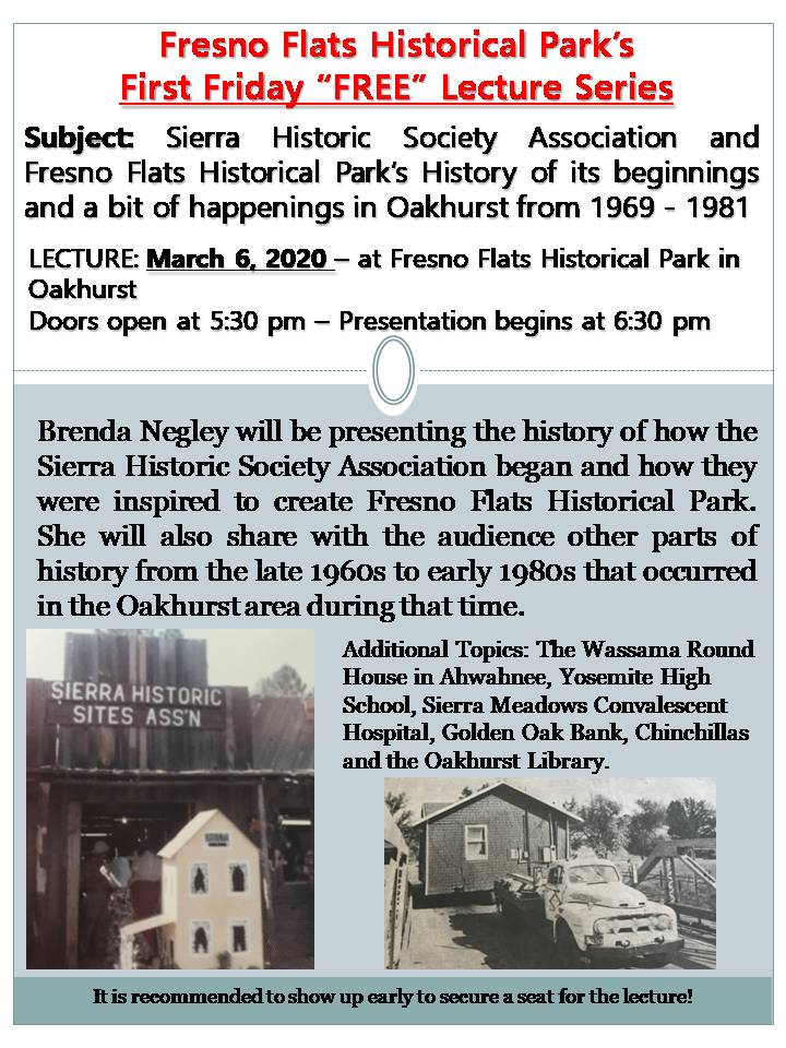 History of the Sierra Historic Sites Association by Brenda Negley