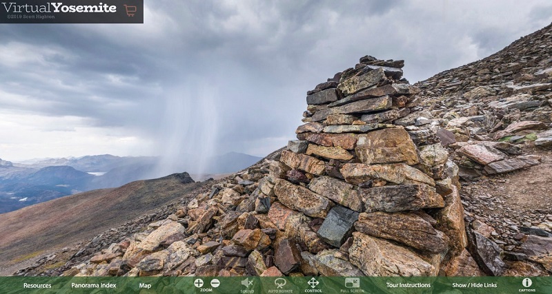 Image of a thunderstorm on Mt. Dana.