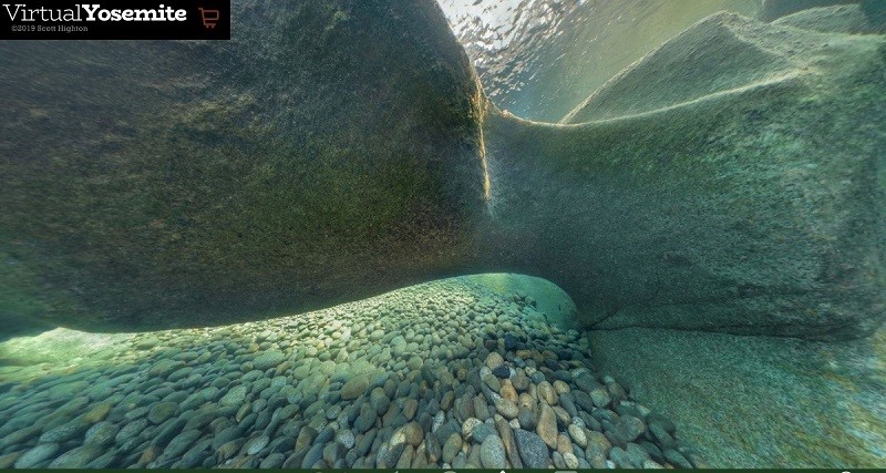 Image of an underwater arch at Yosemite Park.