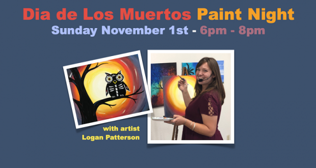 Image of Day of the Dead painting event flyer.