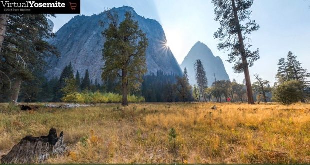 Image of El Cap Meadow from Virtual Yosemite.
