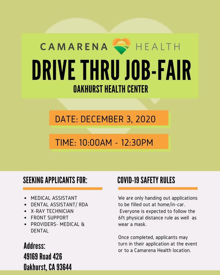 Job Fair - Drive Thru Camarena Health