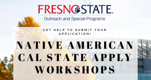 Image of the CSU Fresno application workshop flyer.