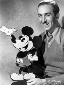 Image of Walt Disney and Mickey Mouse.