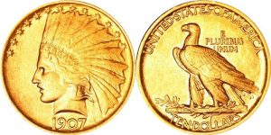 Image of 1907 Augustus St. Gaudens Ten Dollar Eagle